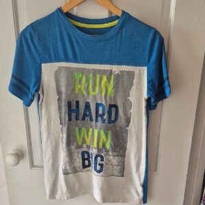 Cat & Jack Blue and White Graphic Tee